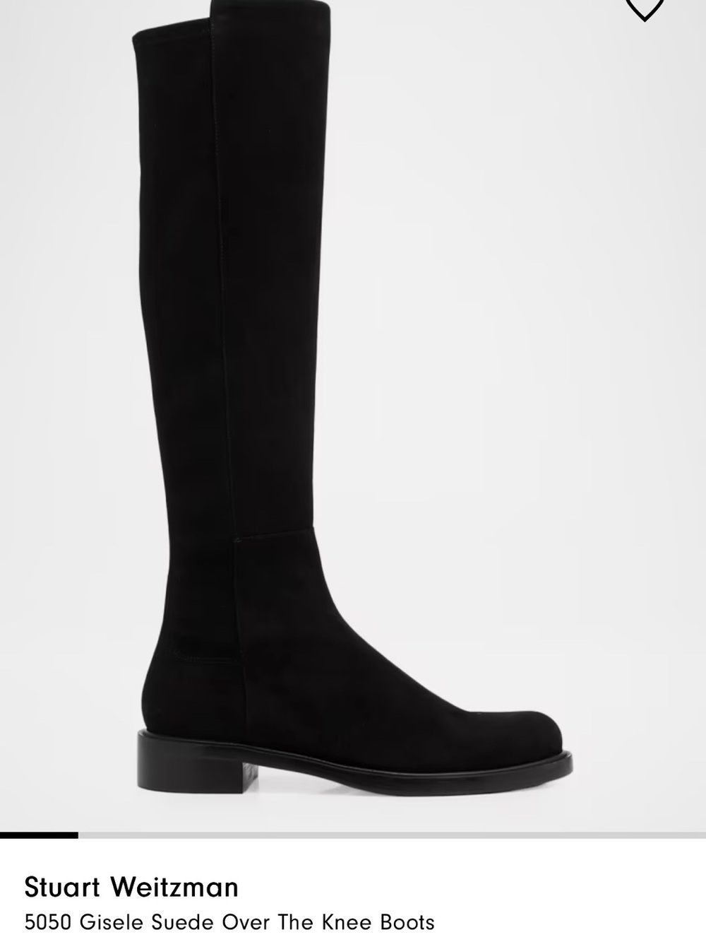 Stuart Weitzman Black Gisele Suede Tall Over-the-Knee Boots